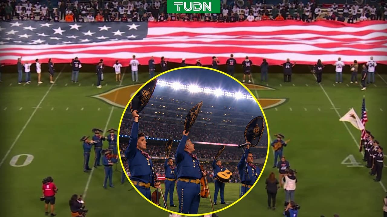 NFL: Mariachi Herencia de México entona himno de Estados Unidos