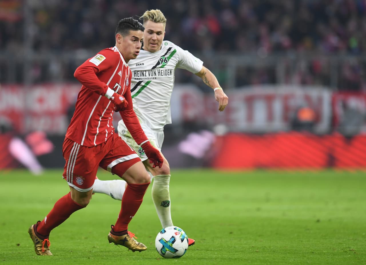 El colombiano James Rodríguez, que jugó luego de su conmoción cerebral, fue uno de los que más insistió en el ataque durante el partido.