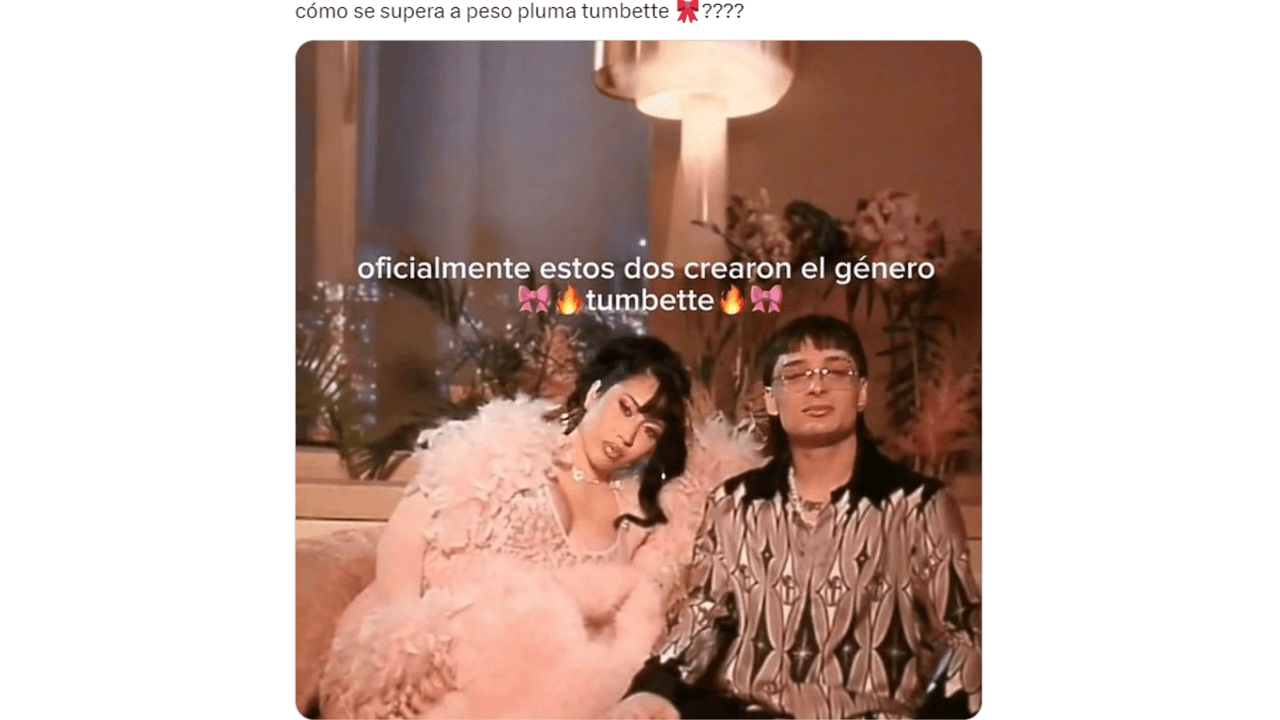 Peso Pluma "está en su era 'coquette'", según internautas.