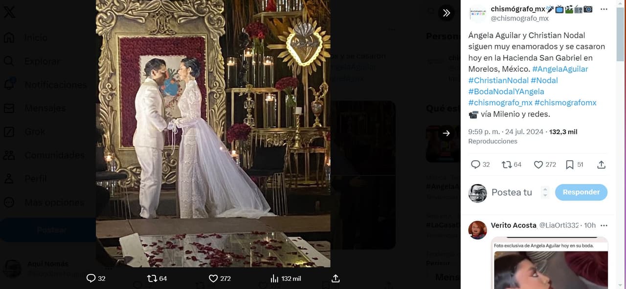 Boda Ángela Aguilar y Christian Nodal