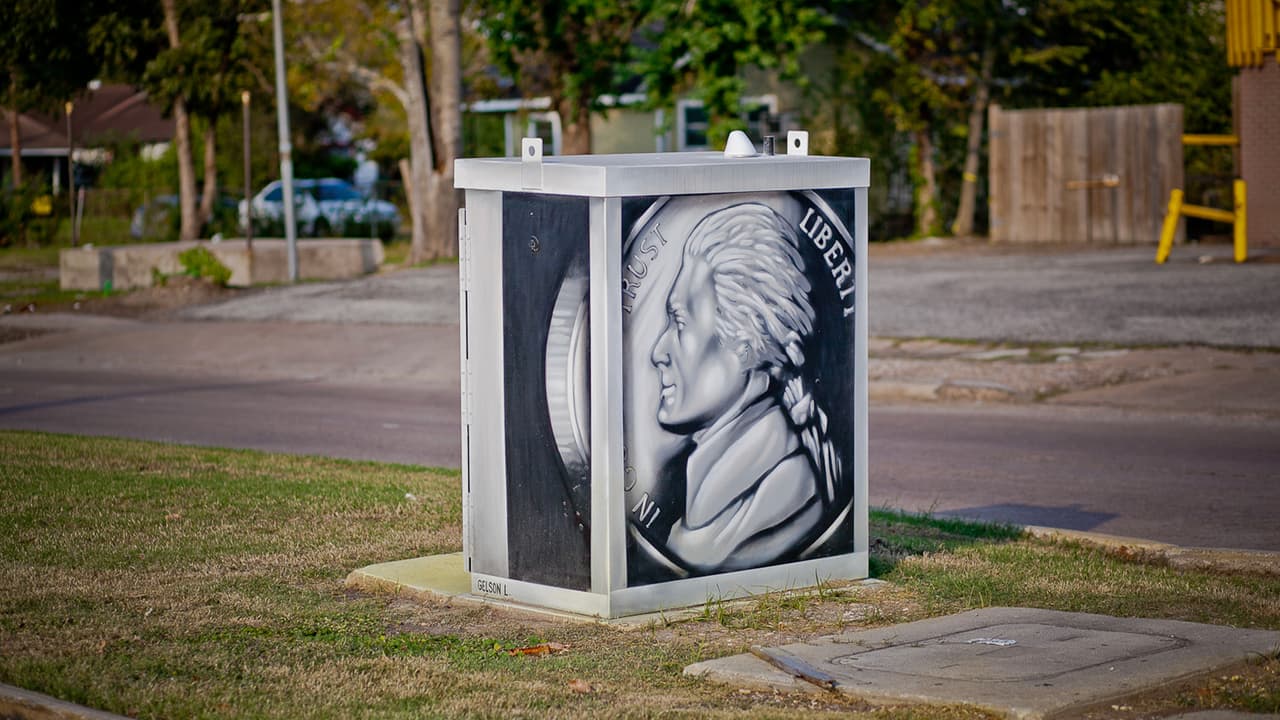 Título de obra: The Nickle
<br>Artista: Gelson Lemus "w3r3on3"
<br>Ubicación: Waco y Lyons