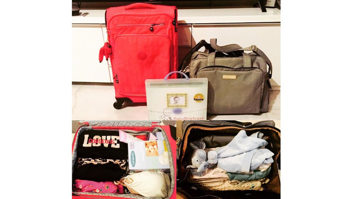 Las maletas ya estaban listas para salir corriendo al hospital.