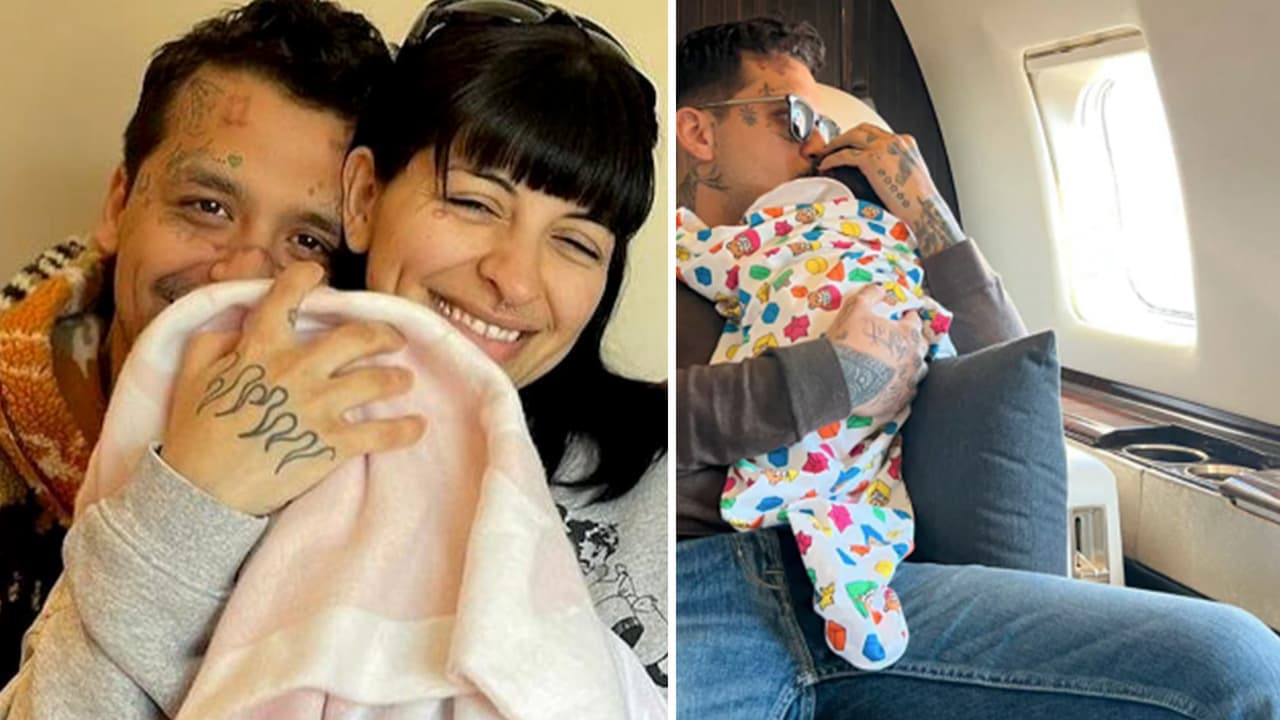 Nodal posa con su hija en una tierna foto y muestra que ya vive como toda una millonaria