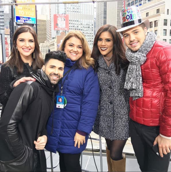 Jomari, Francisca y William, durante la transmisión de 'Despierta America'.