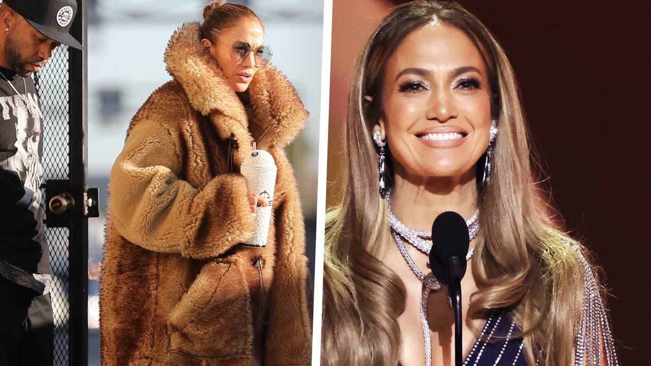 Cachamos a JLo con un gigantesco abrigo en pleno sol de Los Ángeles