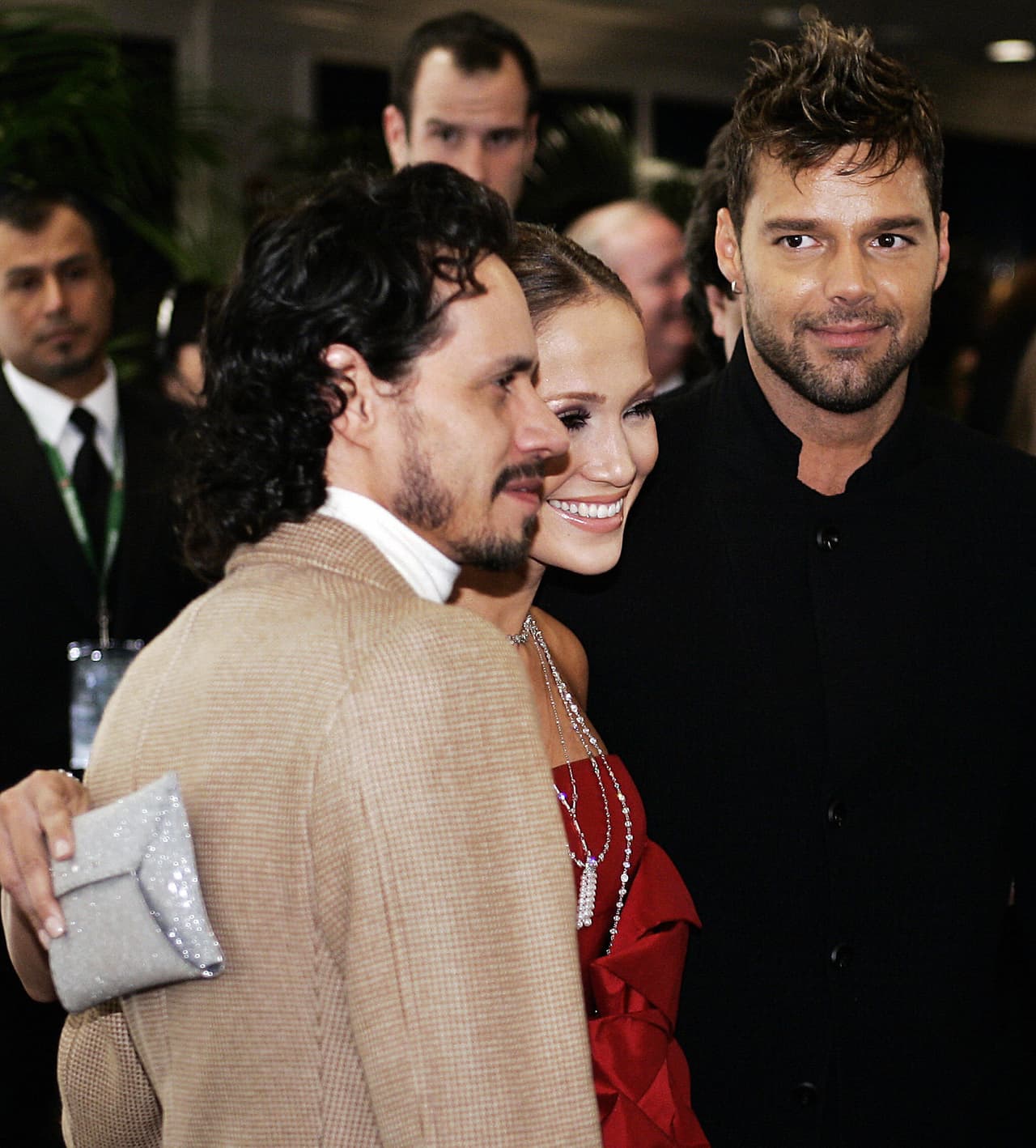 Junto a celebridades como Ricky Martin, ambos pasaron por la alfombra con enormes sonrisas.