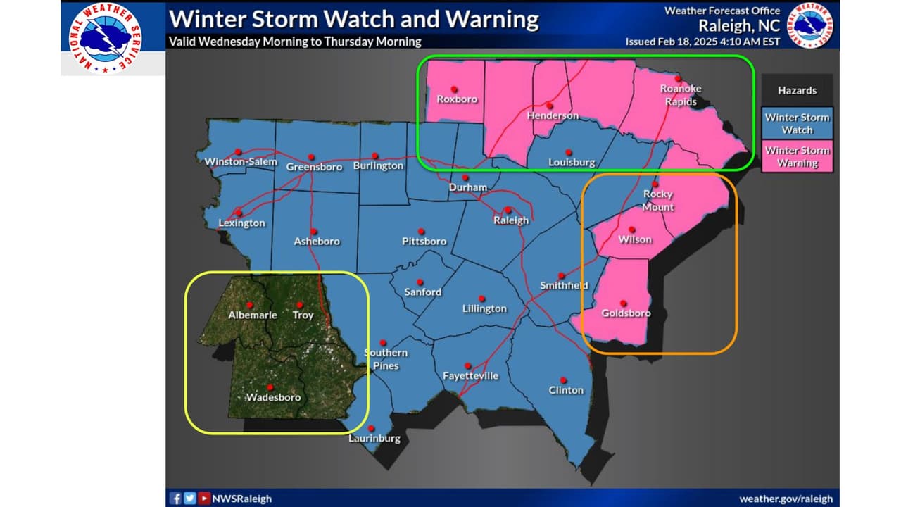 Tormenta invernal en Carolina del Norte: qué condados podrían ver nieve y hielo