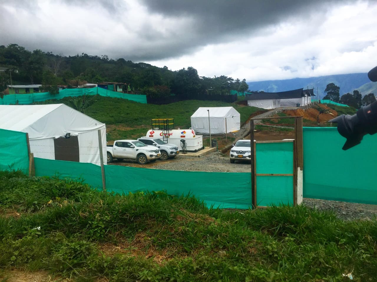 The United Nations base, where observers currently live while they monitor the peace process – Madrigales, Nariño. Photo by Maximo Anderson.