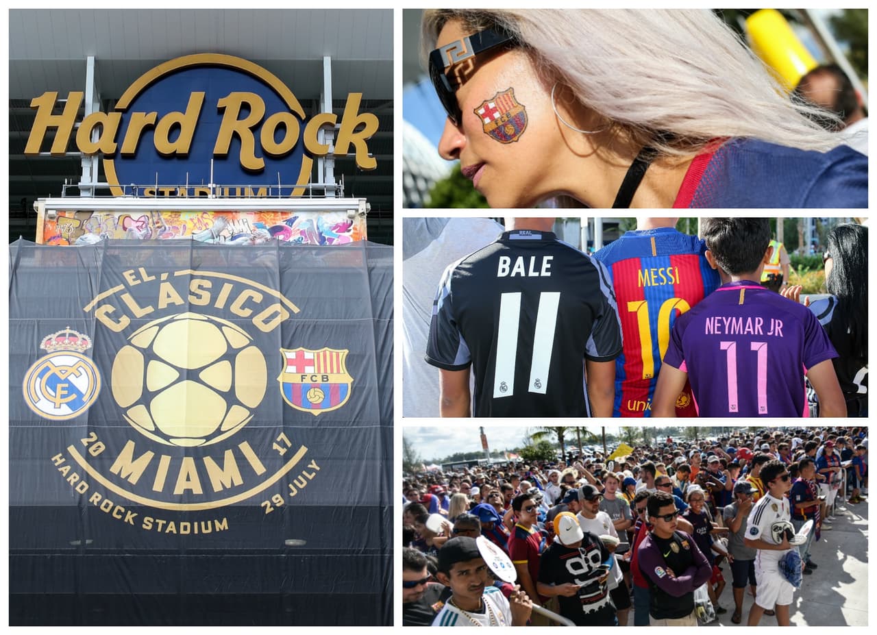 Real Madrid y Barcelona se enfrentan por la International Champions Cup en el estadio de los Dolphins, que contará con bastante público.