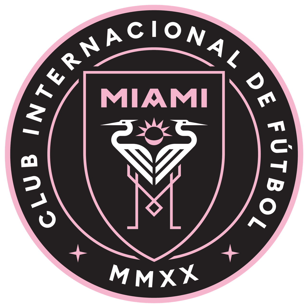 Inter Miami CF entró a Major League Soccer este año con este especial emblema.