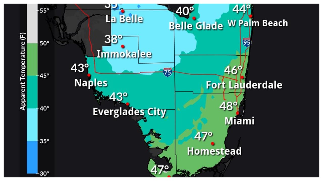 ¿Qué tan frío estará en Miami-Dade y Broward esta semana? Te explicamos