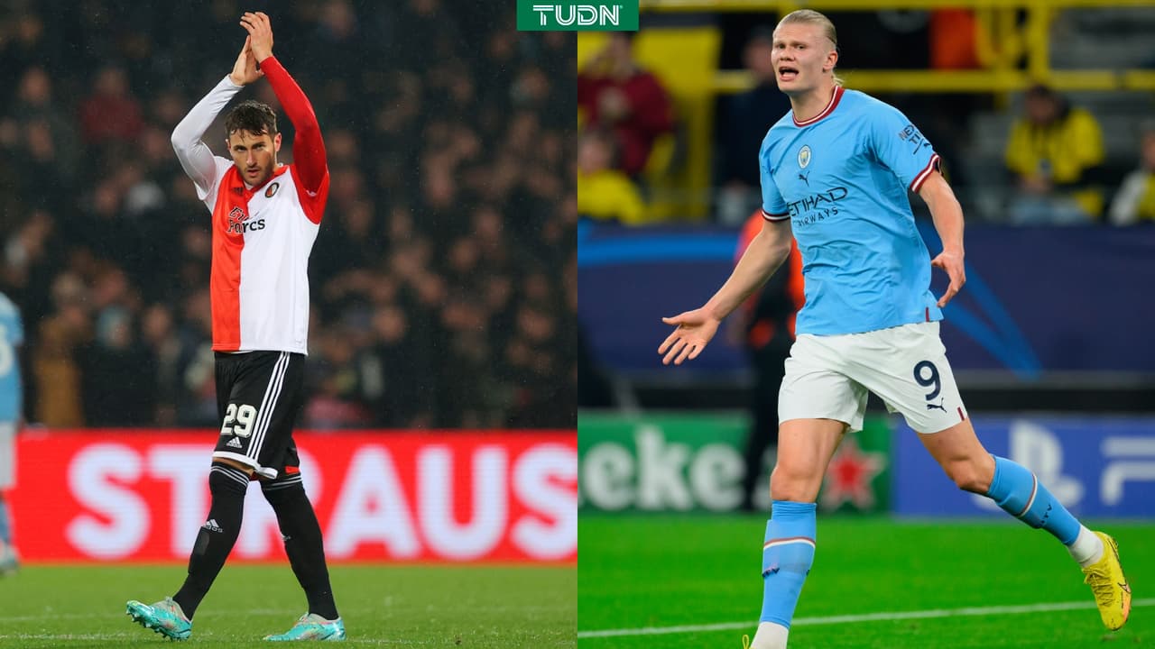 Santi Giménez tiene mejor promedio de goles que Haaland en UEFA