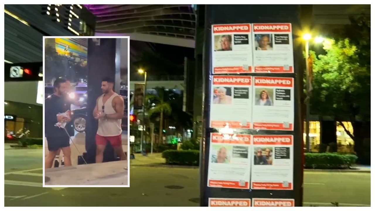 Dentista de Miami es despedido de su empleo tras ser grabado destruyendo carteles de israelíes secuestrados