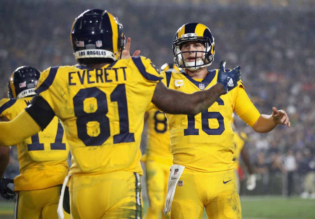Jared Goff registró el rating de quarterback (11.7.1) más alto de su carrera en la NFL.