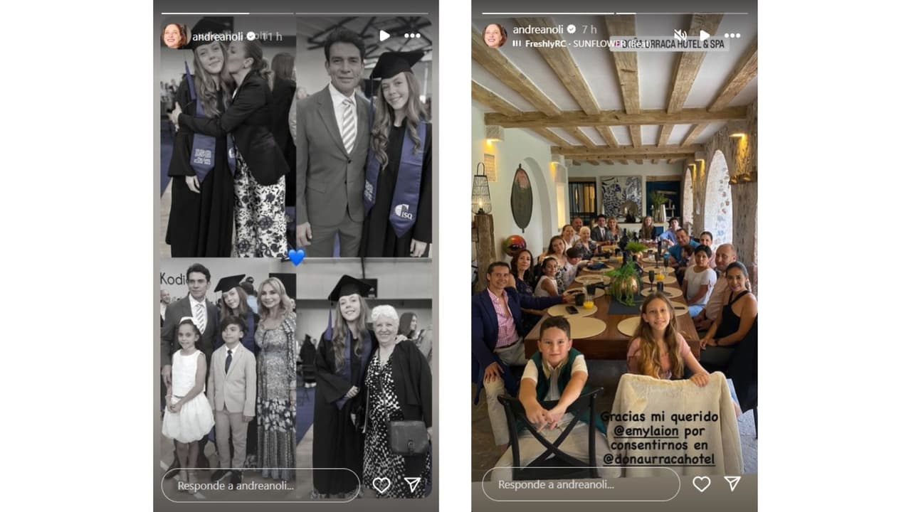 Andrea Noli presumió que su hija Valentina se graduó y lo celebraron con Jorge Salinas, Elizabeth Álvarez y otros allegados.