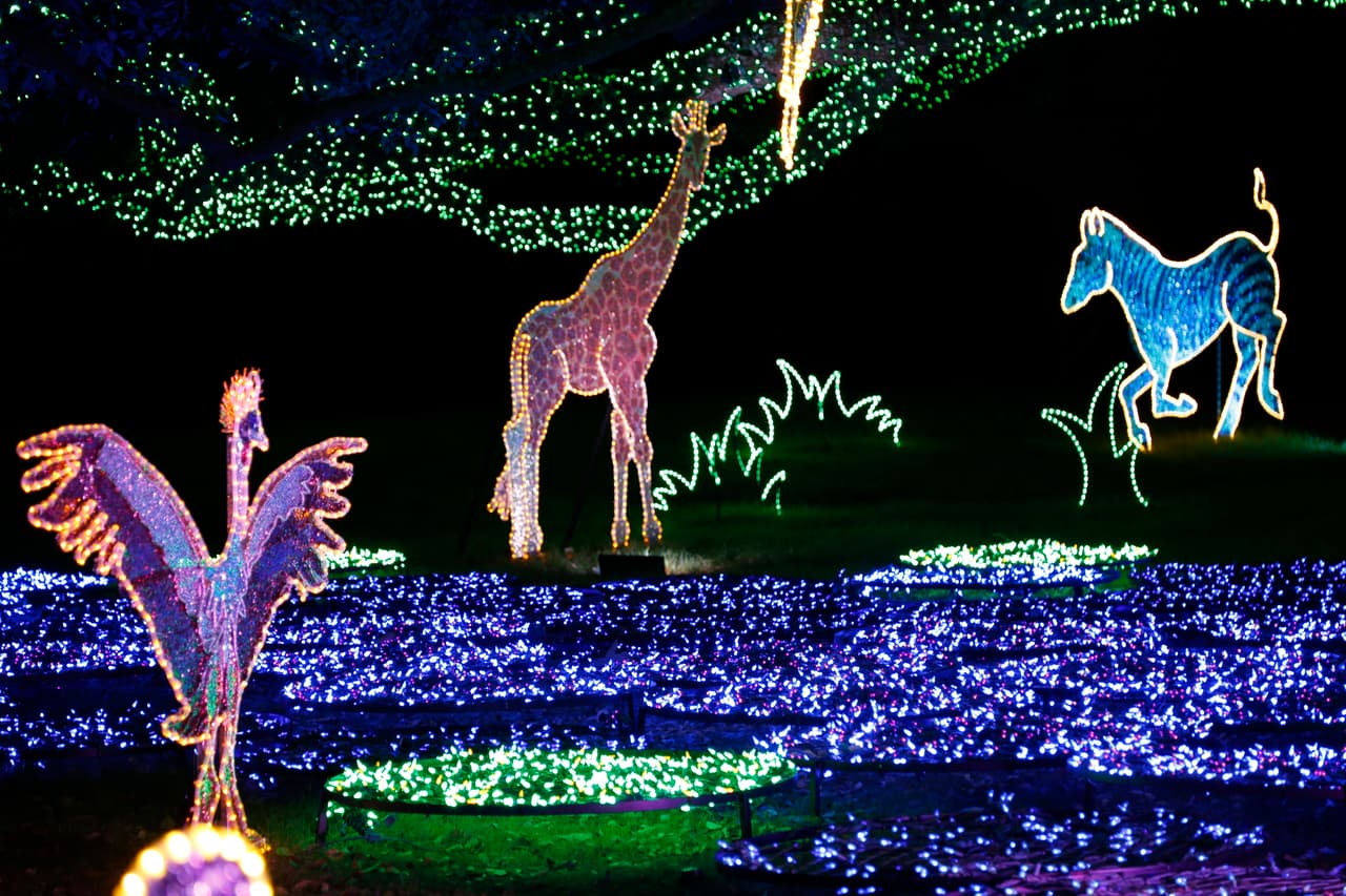 Entre las decoraciones se destacan las figuras de animales y sus hábitats.