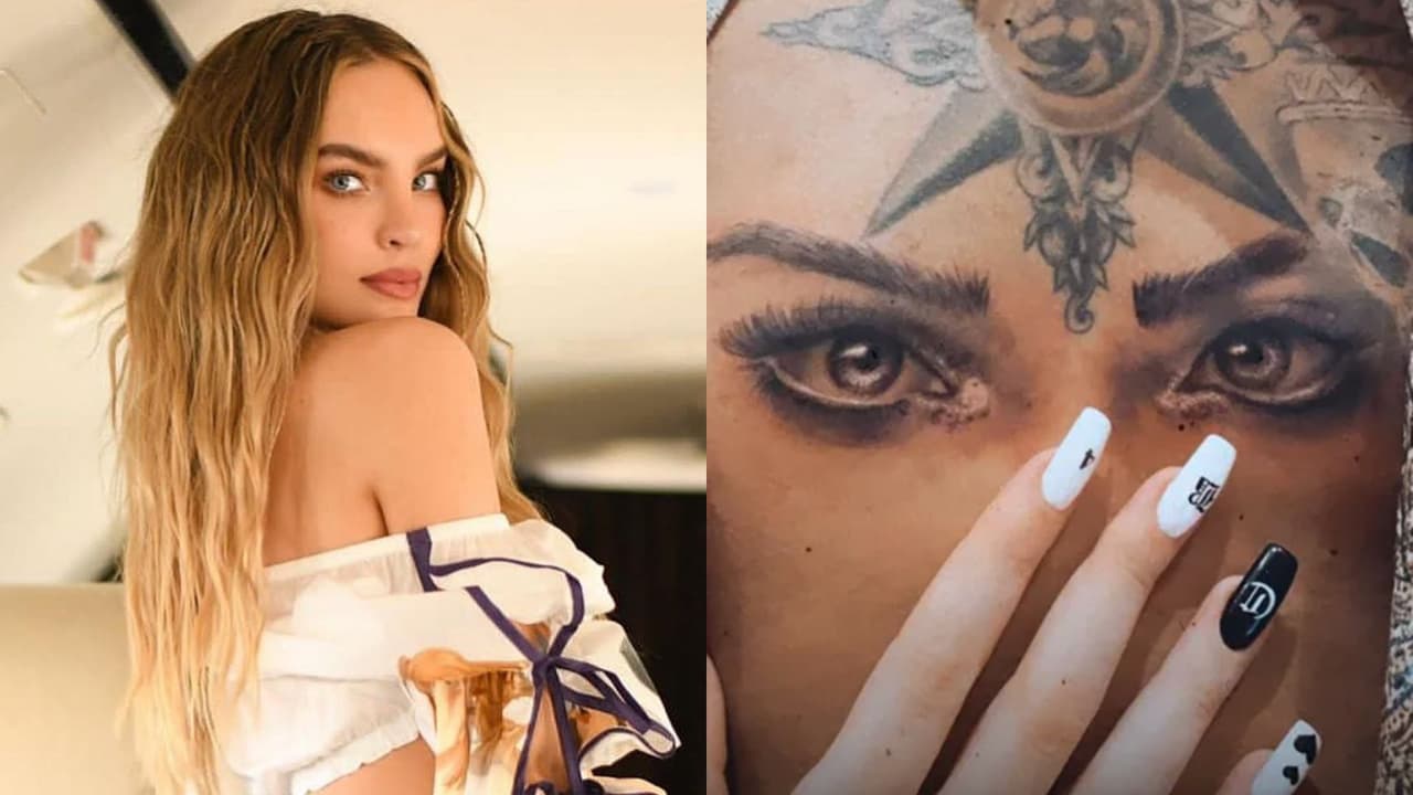 Belinda publica foto de sus ojos, que se tatuó Nodal, mientras él y Cazzu viven gran momento