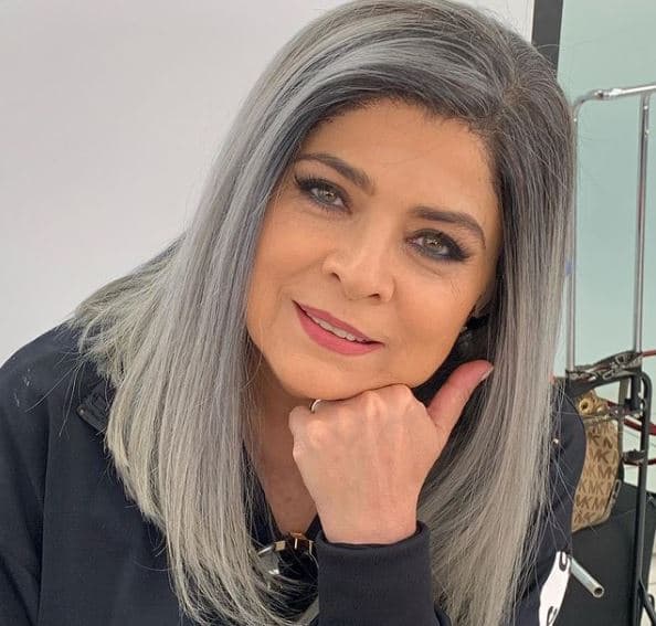 Victoria Ruffo es una de las famosas que presume su melena plateada