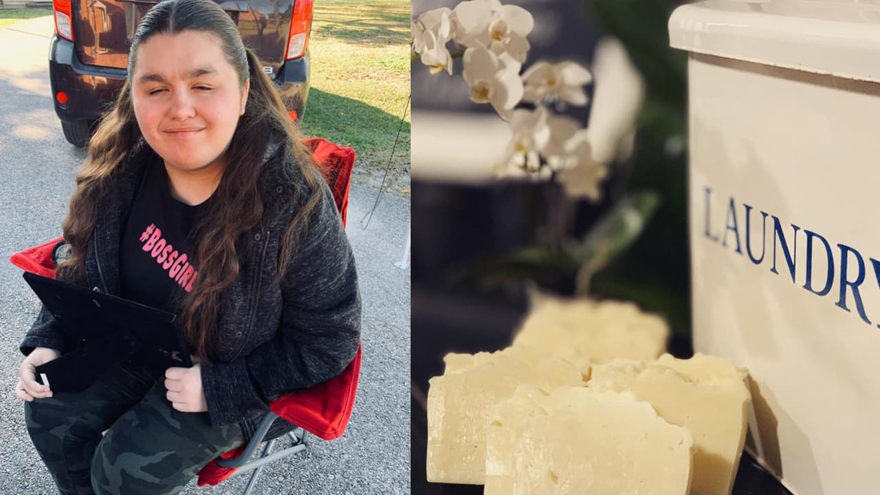 Niña autista crea su propio negocio de jabones en Houston