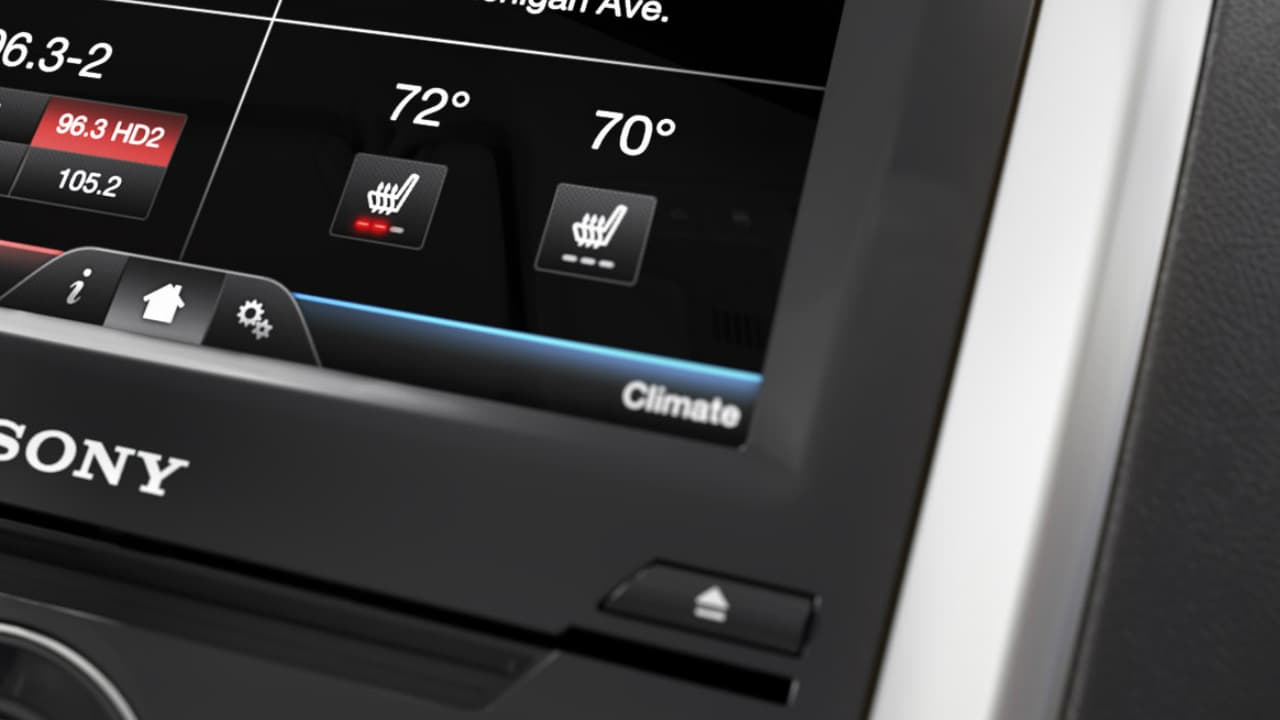 <b>Funciones de aire acondicionado</b>
<br>Por diseño y modernidad, algunos modelos ya no incorporan controles en el tablero para el aire acondicionado de la cabina y temperatura de los asientos; ahora están integrados en la pantalla táctil. Es básico comprobar su funcionamiento y verificar que los controles sean de fácil de acceso.