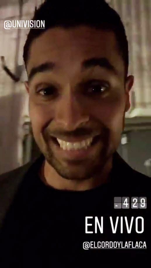 Valderrama estaba emocionado por visitar el show de El Gordo y La Flaca, así lo confesó en un breve video en sus historias de Instagram: "Hola mi gente, vamos a estar en vivo aquí en El Gordo y La Flaca, espero que nos vean, vamos a estar aquí en familia".