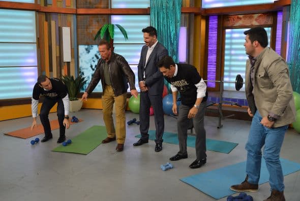 Arnold Schwarzenegger y Joe Manganiello en Despierta