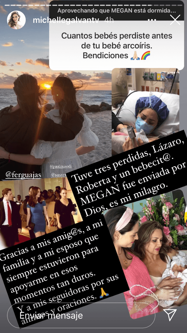 Al mismo, contó cómo superó esas pérdidas. "Gracias a mis amigos, a mi familia y a mi esposo que siempre estuvieron para apoyarme en esos momentos tan duros. Y a mis seguidores por sus ánimos y oraciones". 
<br>