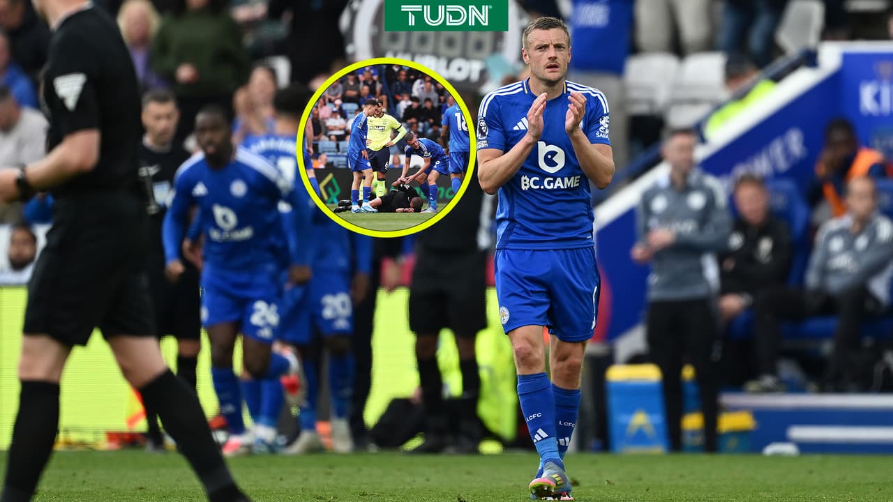 Jamie Vardy y el genial detalle que es aplaudido tras lesión del árbitro