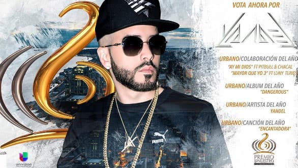 Ahora está nominado para varias ternas en 
<b><a href="http://www.univision.com/especiales/premio-lo-nuestro">Premio Lo Nuestro 2017. </a></b> en la categoría Urbano: Artista del Año, Álbum del año por 'Dangerous', Canción del Añoo por "Encantadora" y Colaboración del Año por "Ay mi Dios" y "Mayor que yo". ¿Cuál se llevará a casa?