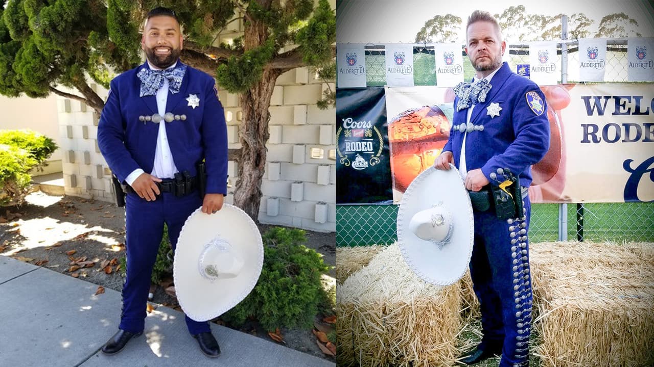 Policías de California se visten de "charro" para acercar a los residentes y reconocer el aporte hispano a la ciudad