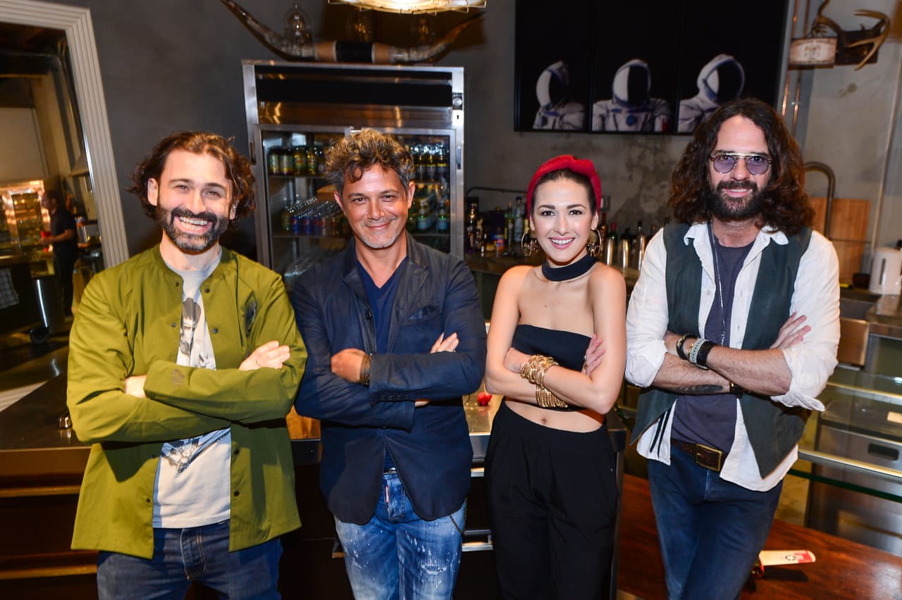 Javier Limón, Alejandro Sanz, Nella y Ernesto Estrada.
