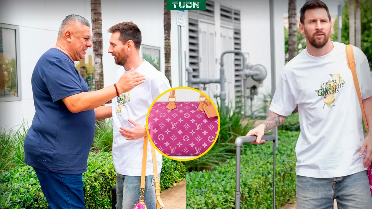 Messi presume lujoso bolso Louis Vuitton de precio exorbitante