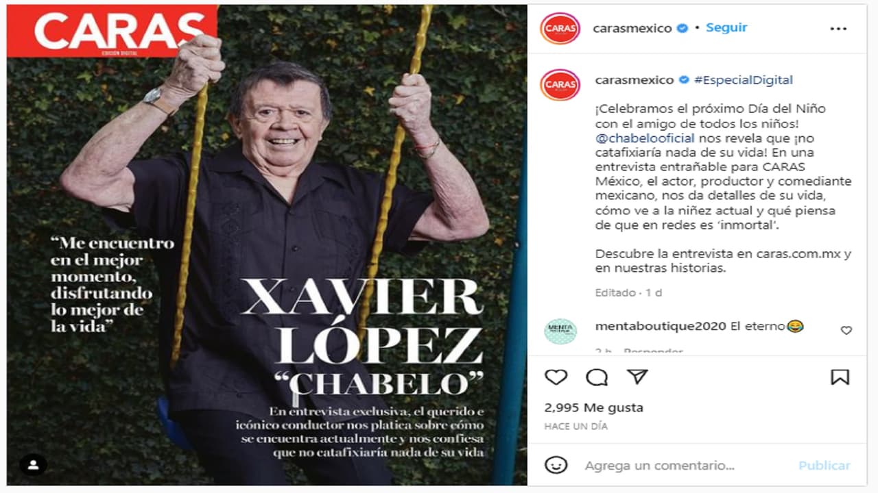 'Chabelo' en la revista Caras.