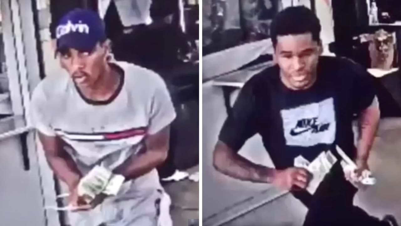 Captados con billetes en mano: buscan a sospechosos de robar efectivo en un Home Depot al este de Houston