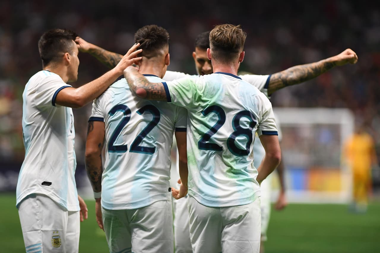 El medio tiempo terminó 4-0 para la Albiceleste.