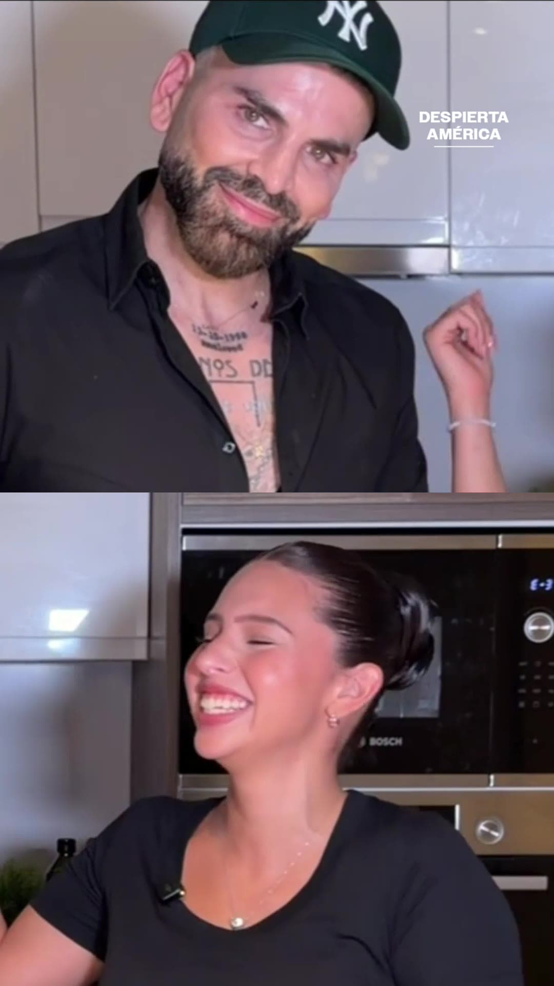 Jomari Goyso se saca la camisa frente a Ángela Aguilar