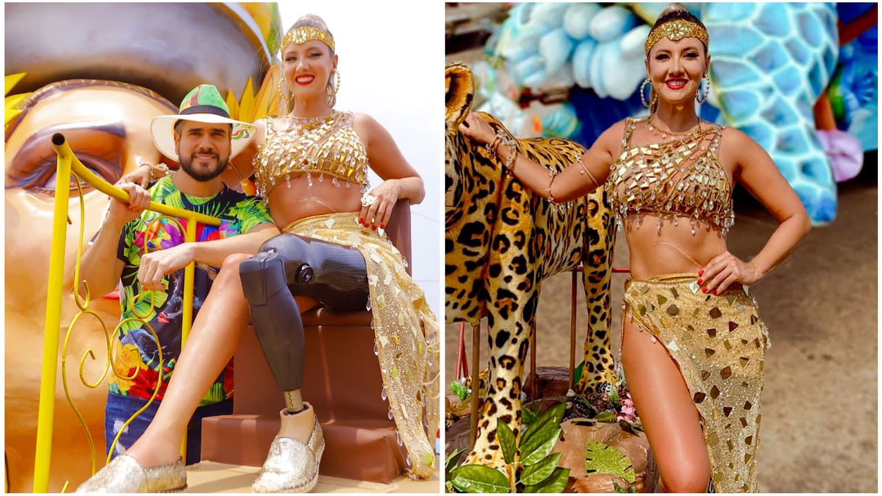 Como un príncipe azul: Daniel Arenas subió y bajó a Daniella Álvarez de una enorme carroza