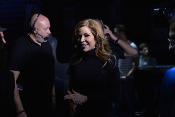 Gloria Trevi llegó a los ensayos muy feliz. La cantante mostró toda su energía y no paraba de sonreír.