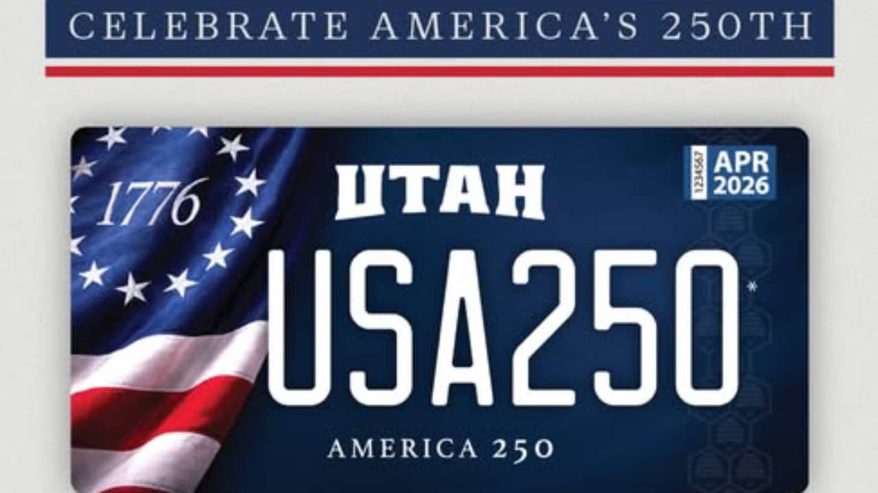 Con una matrícula patriótica de edición limitada, Utah celebra el 250 aniversario de Estados Unidos