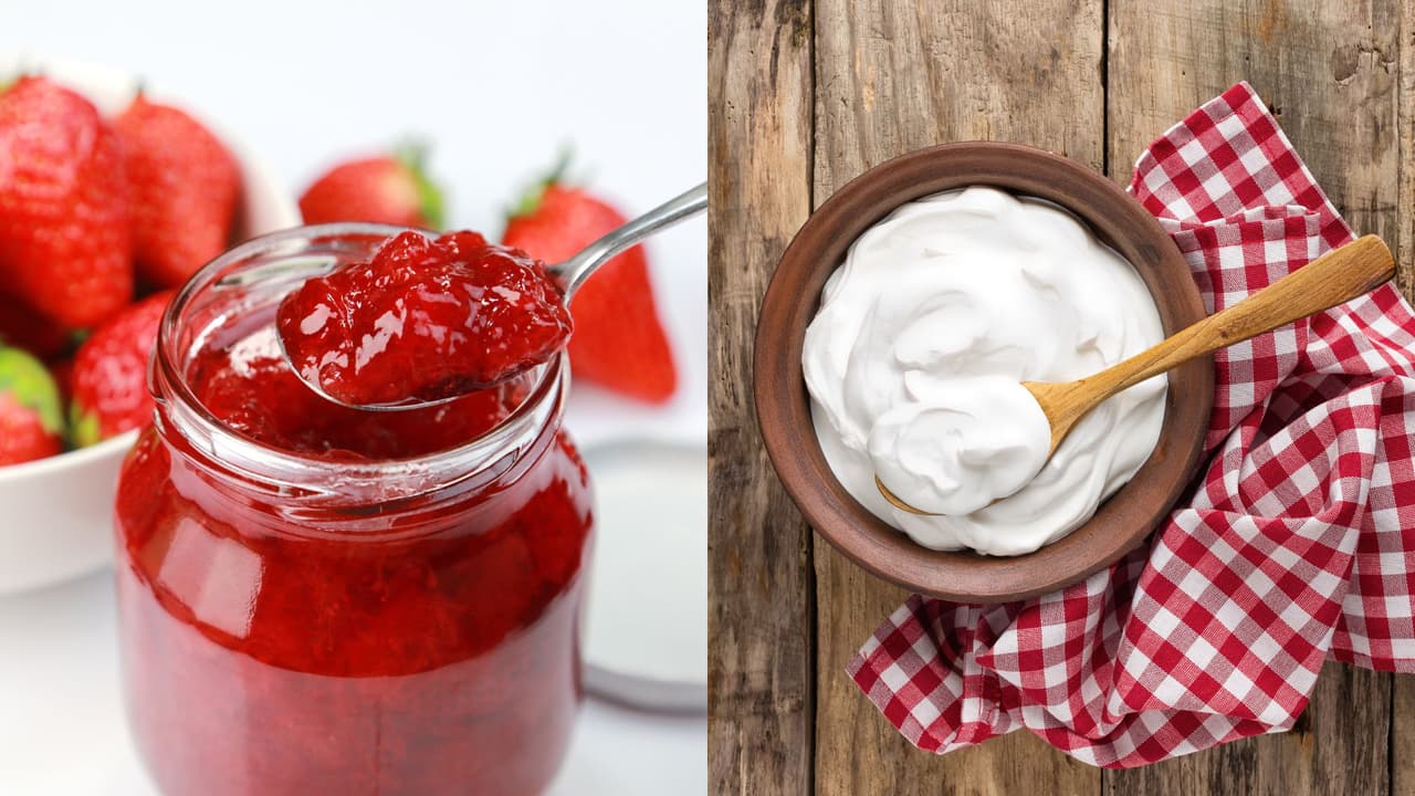 Combinación extraña pero deliciosa: crema y mermelada