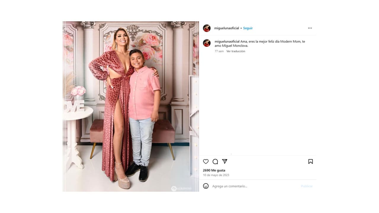 Miguel es el hijo mayor que Edwin Luna procreó con Erika Monclova.