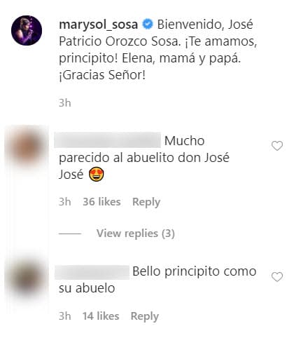 Sus seguidores le escribieron buenos deseos a ella y al más pequeño integrante de su familia.