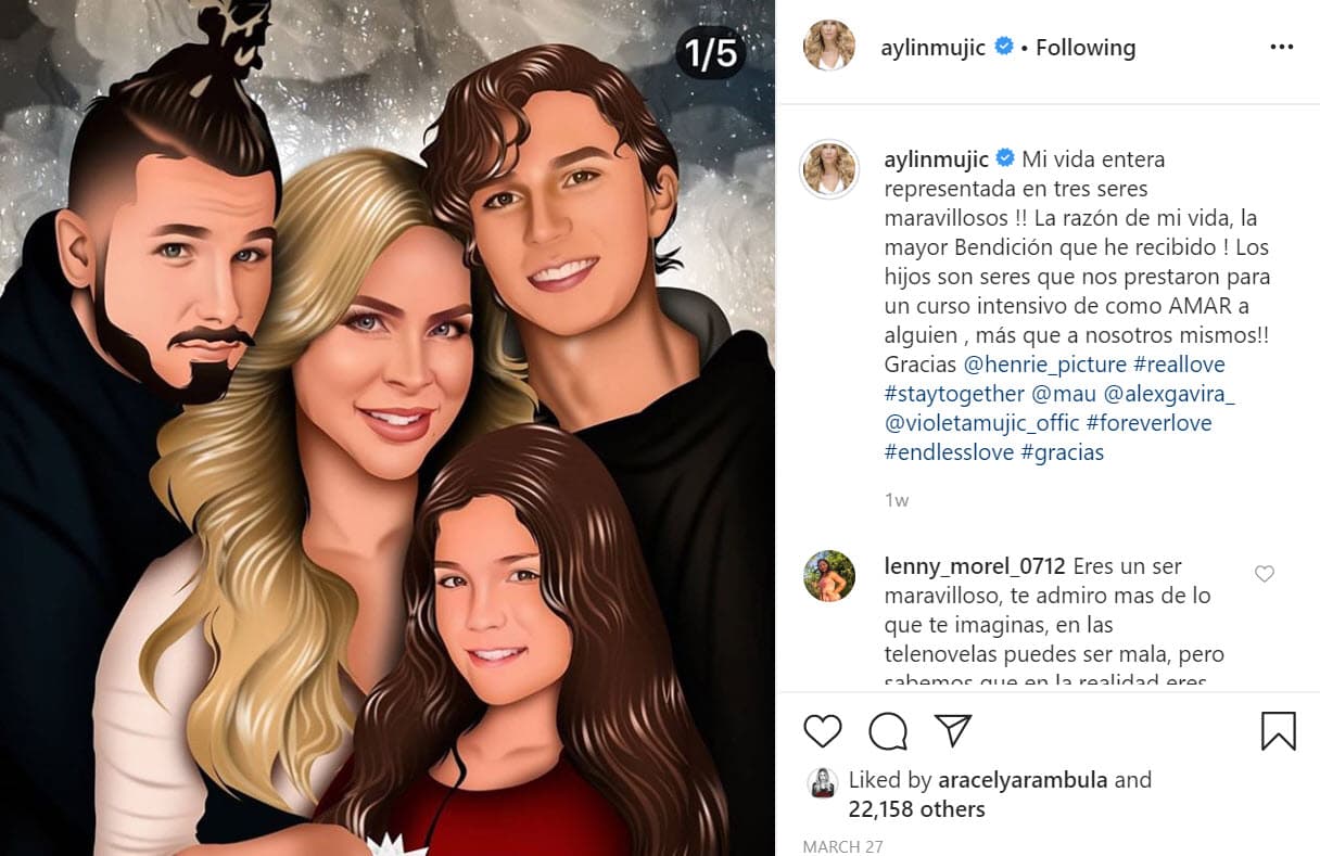 El mayor es Mauro (izquierda), producto del primer matrimonio que tuvo la actriz con Osamu Menéndez, con quien estuvo casada de 1993 a 1994.
<br>