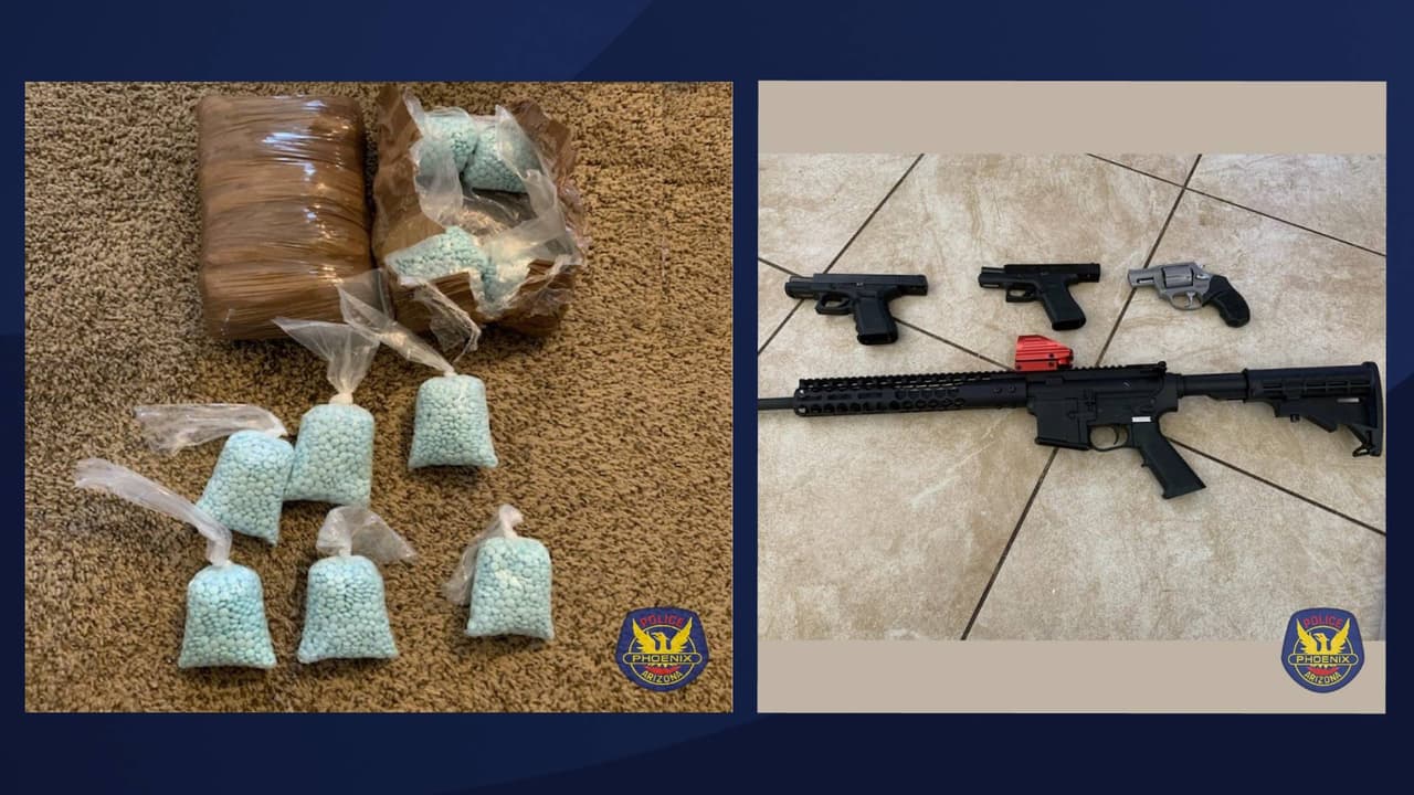 Según reportes, las drogas y las armas fueron incautadas el 2 de diciembre cerca de la 
<a href="https://goo.gl/maps/hESQisyWgfhejaAi8" target="_blank">Avenida 30 y Monte Vista</a> en Phoenix.