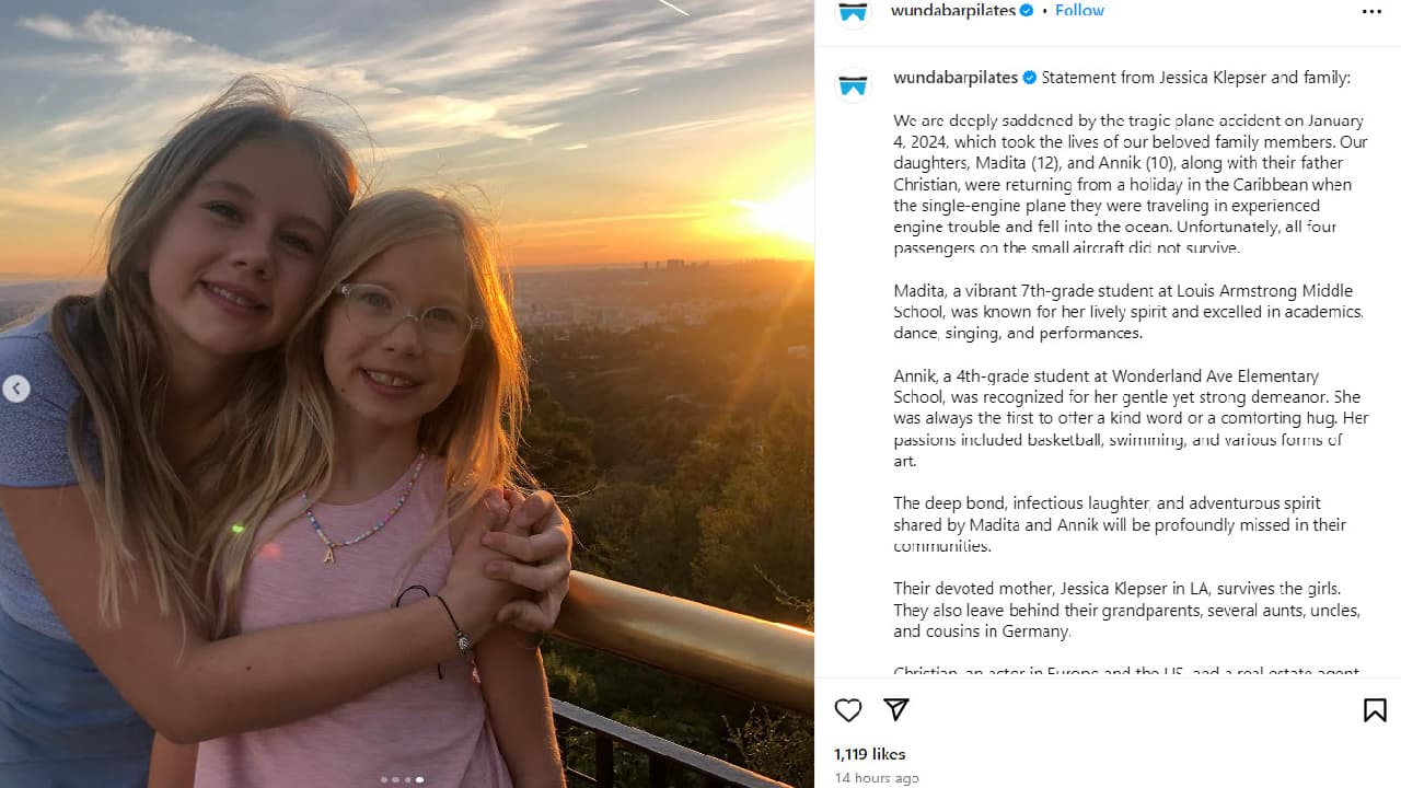 Comunicado de la viuda de Christan Oliver sobre la muerte del actor y sus hijas.