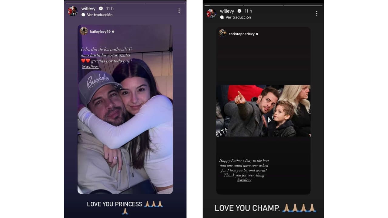 Hijos de William Levy le dedicaron amorosos mensajes por el Día del Padre.