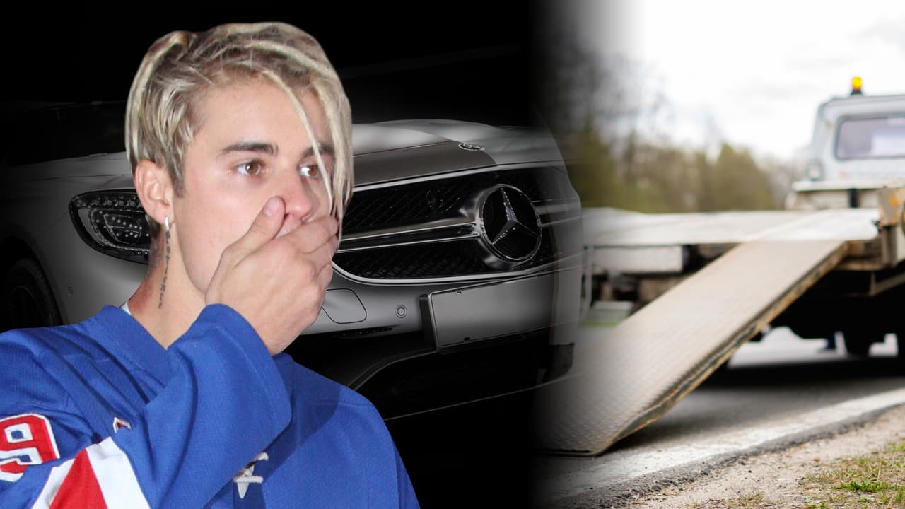 A Justin Bieber y Hailey Baldwin se les daña el Mercedes Benz en pleno cruce de Nueva York