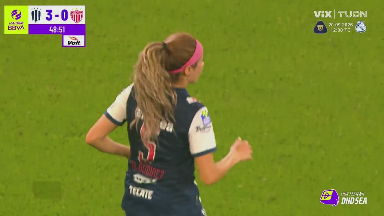 ¡Disparo fulminante de Alexandra Godínez! El 3-0 en Monterrey