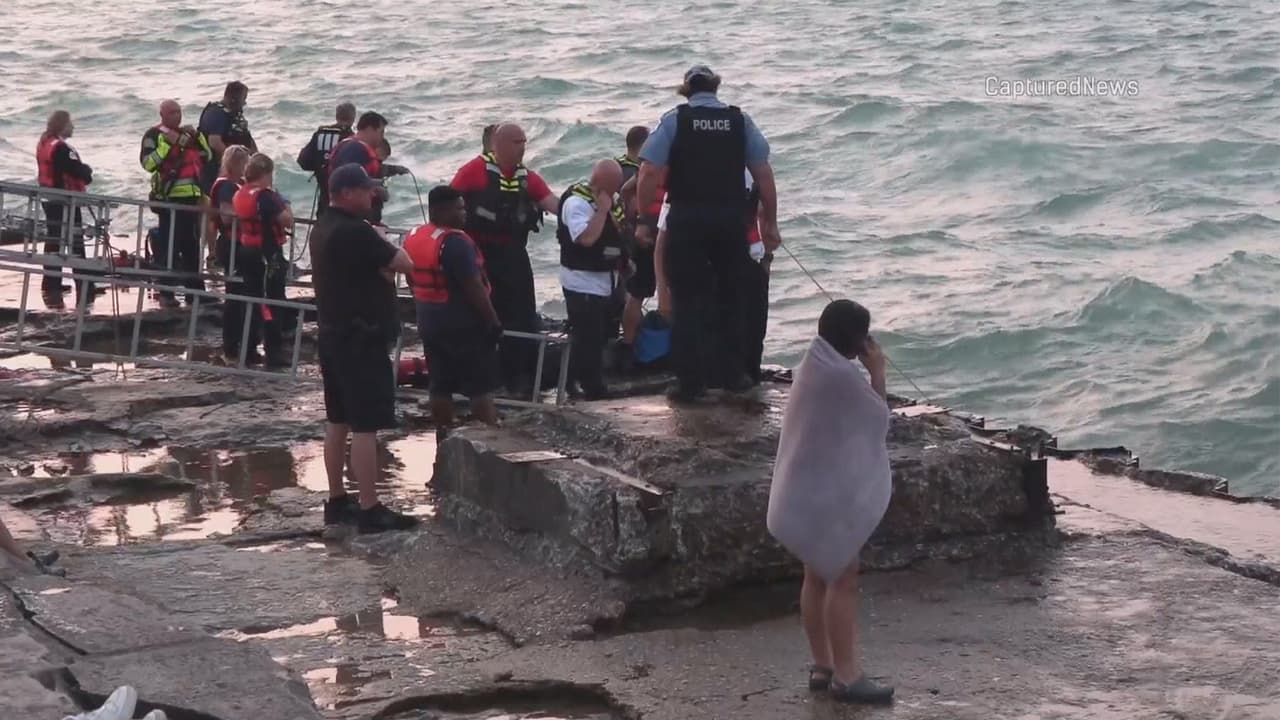 Buscan a joven desaparecida tras caer al Lago Michigan, en la Playa de la Avenida Foster