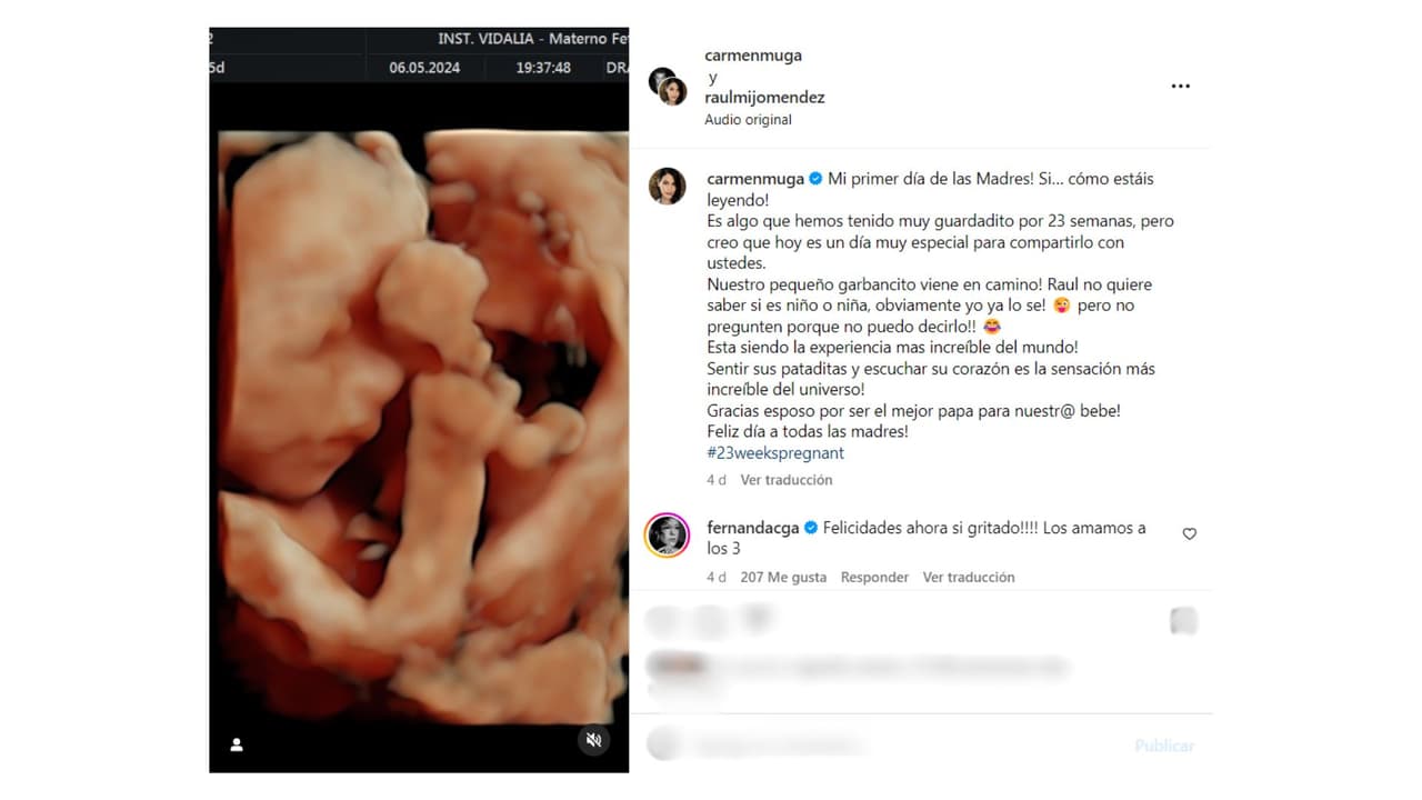 El actor Raúl Méndez y la actriz Carmen Muga serán papás.